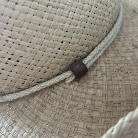 Shady Brady Hudson Woven Straw Cowboy Hat w Adjustable Strap Beach Boho Sz XL - Picture 5 of 11